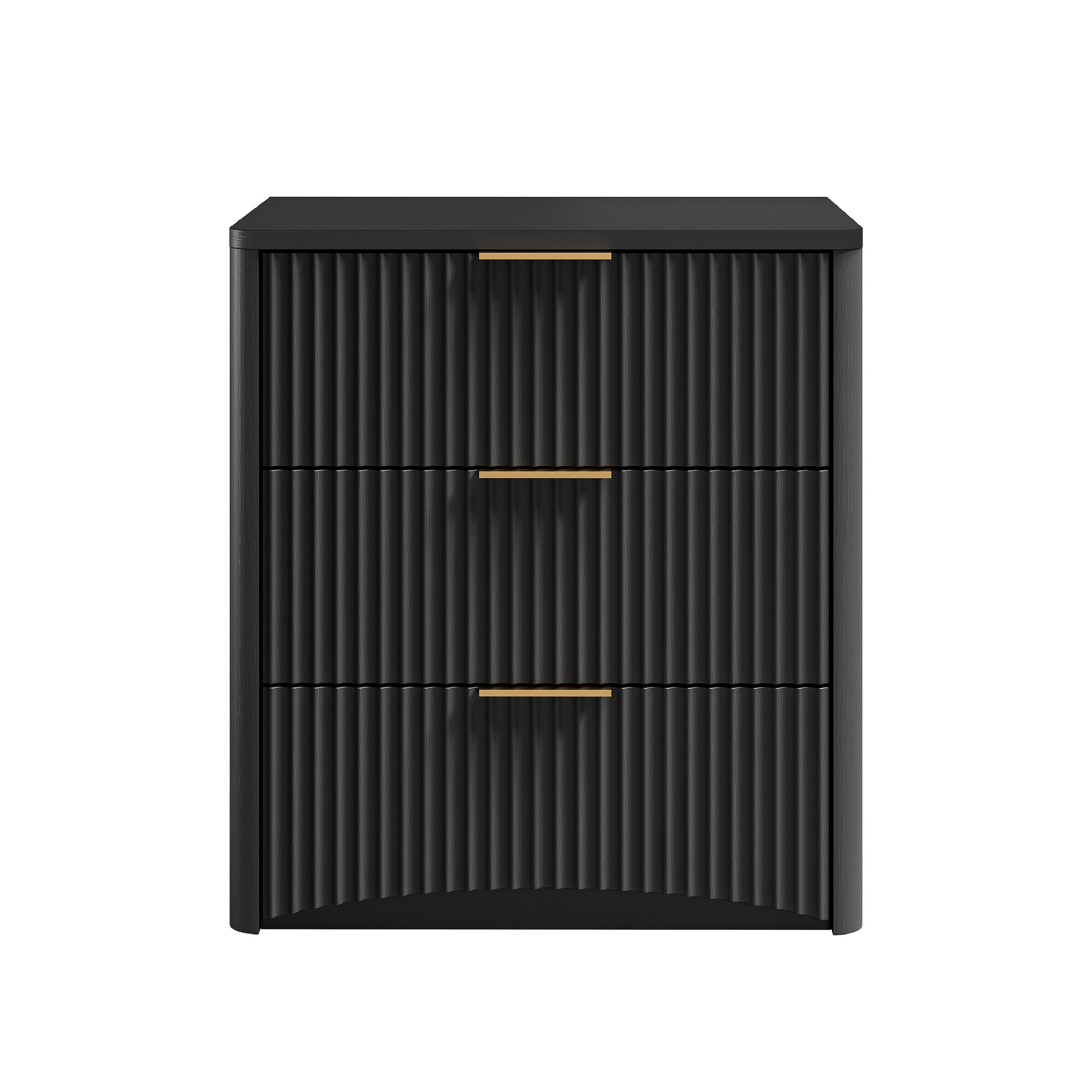 NACHTTISCH Schwarz 58/38/64 cm - Schwarz, Holz (58/64/38cm) - PANGIVO