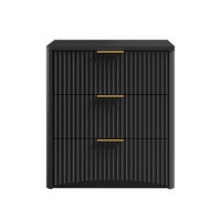 NACHTTISCH Schwarz 58/38/64 cm - Schwarz, Holz (58/64/38cm) - PANGIVO