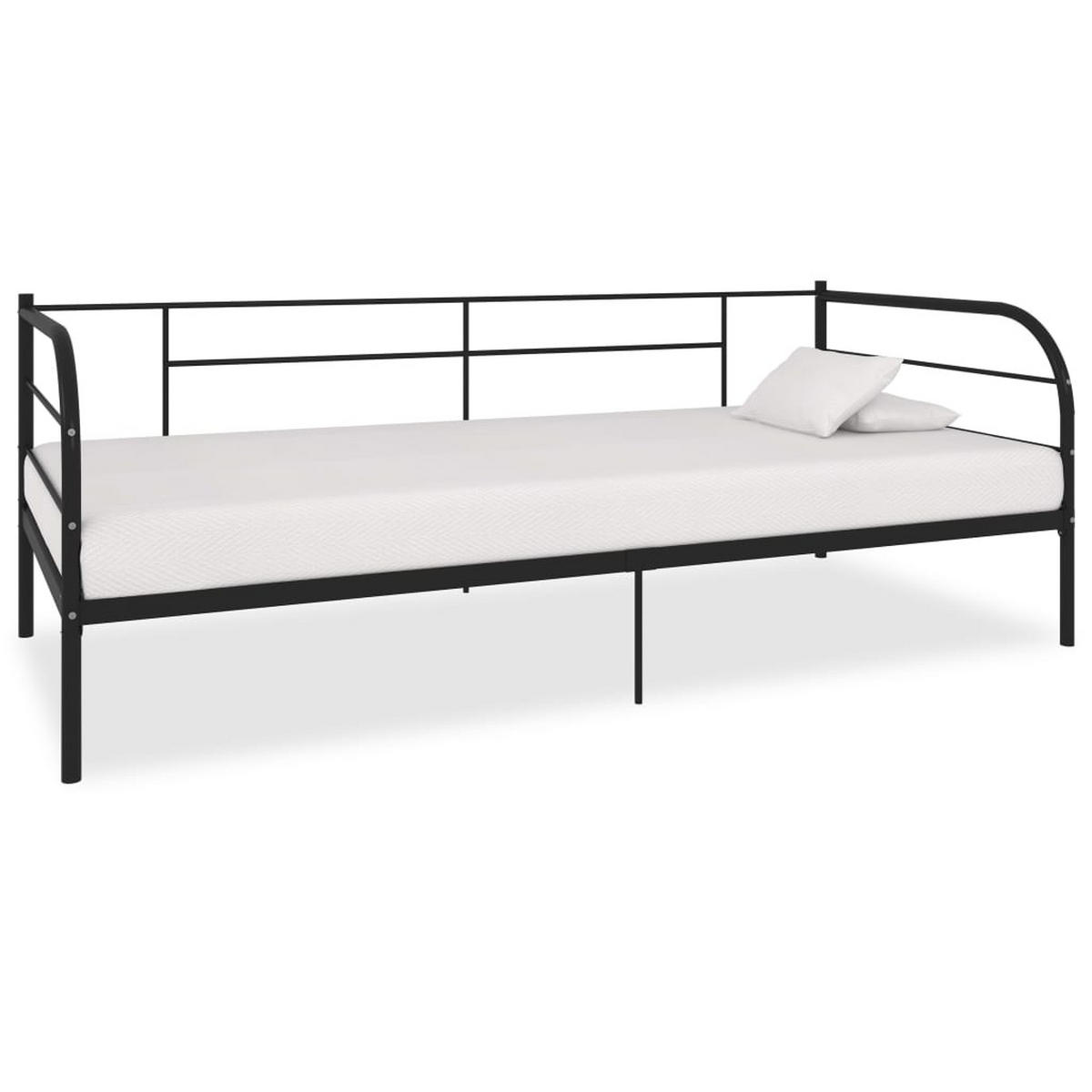 METALLBETT Herbert 96/207 cm - Schwarz, Metall (90/200cm) - Nettlife