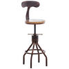 BARHOCKER Hafa, Holzsitz Gestell, Bronze - Braun/Bronzefarben, Holz/Metall (41/100/41cm) - TPFLiving