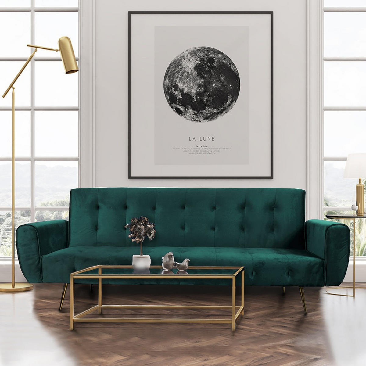 SCHLAFSOFA ODIN Grüne - Grün, Textil (79/80/210cm) - Weber Industries