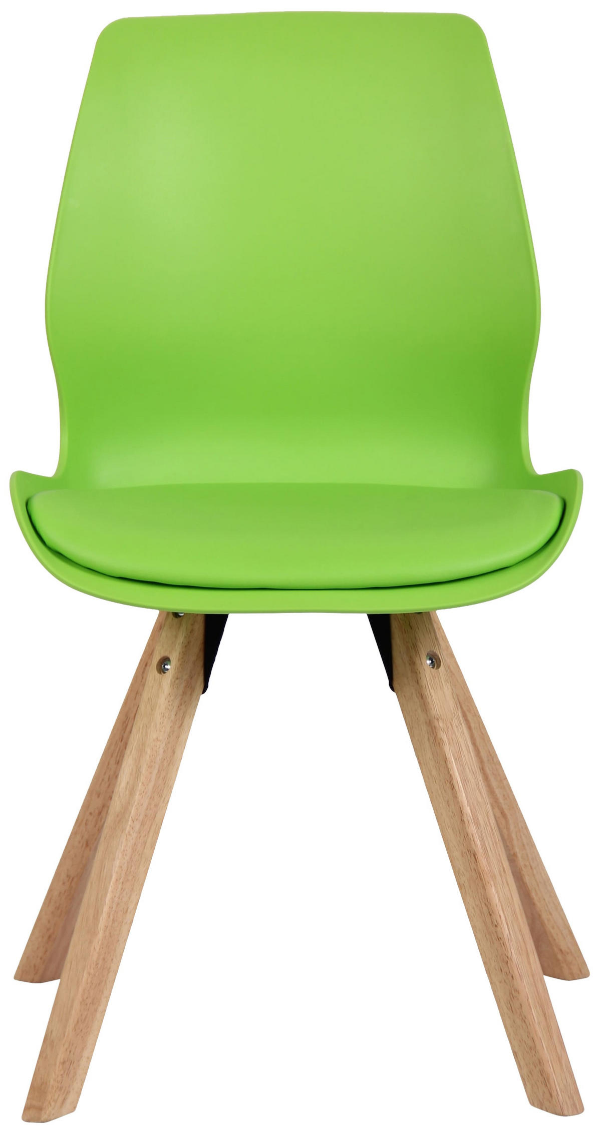 STUHL Kunststoff grün - Eukalyptusholzfarben/Grün, Holz/Kunststoff (49/87.5/58cm) - CLP