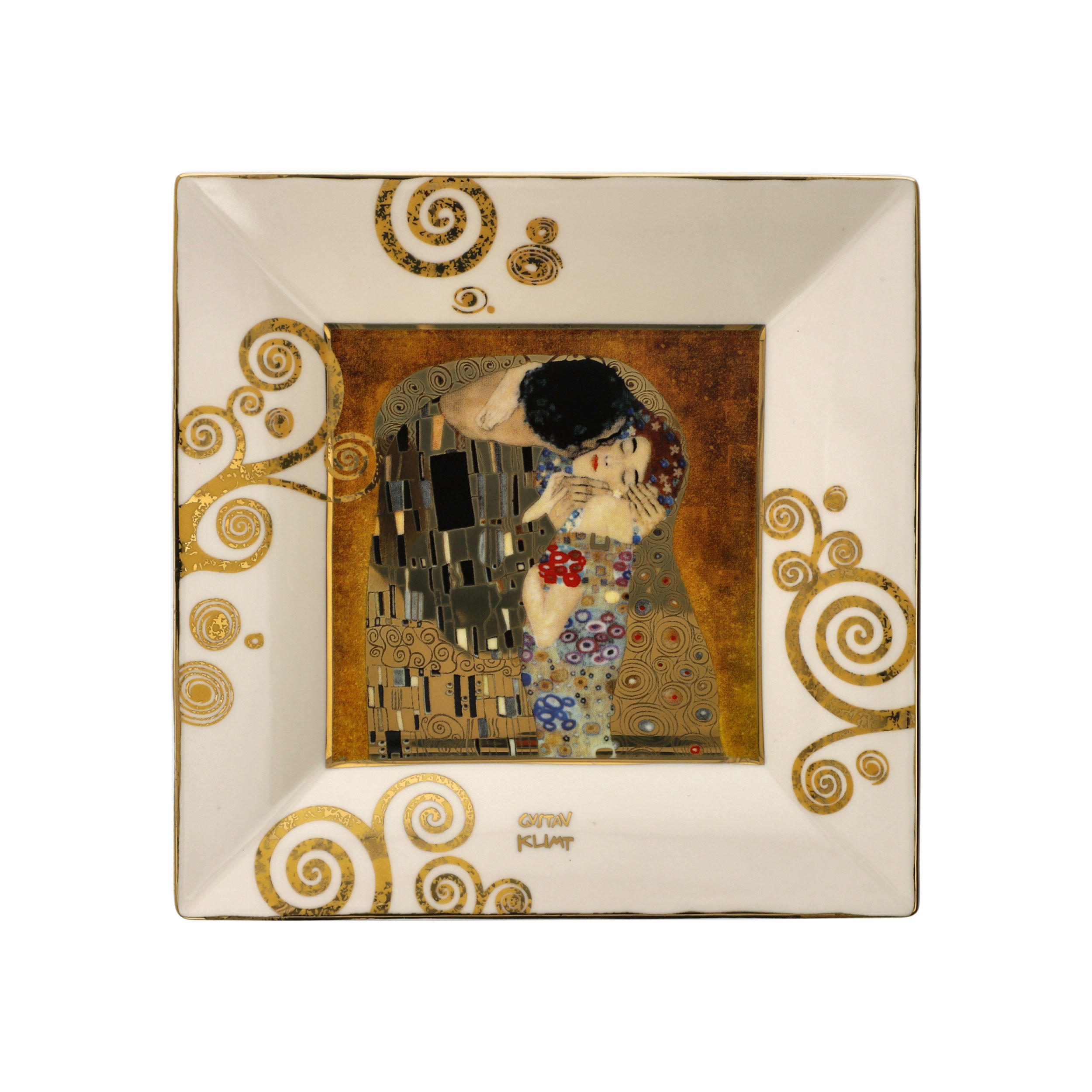 KÜNSTLERSCHALE Gustav Klimt - Der Kuss, New Bone China, Bunt, 12 cm - Multicolor, Keramik (1.5cm) - Goebel