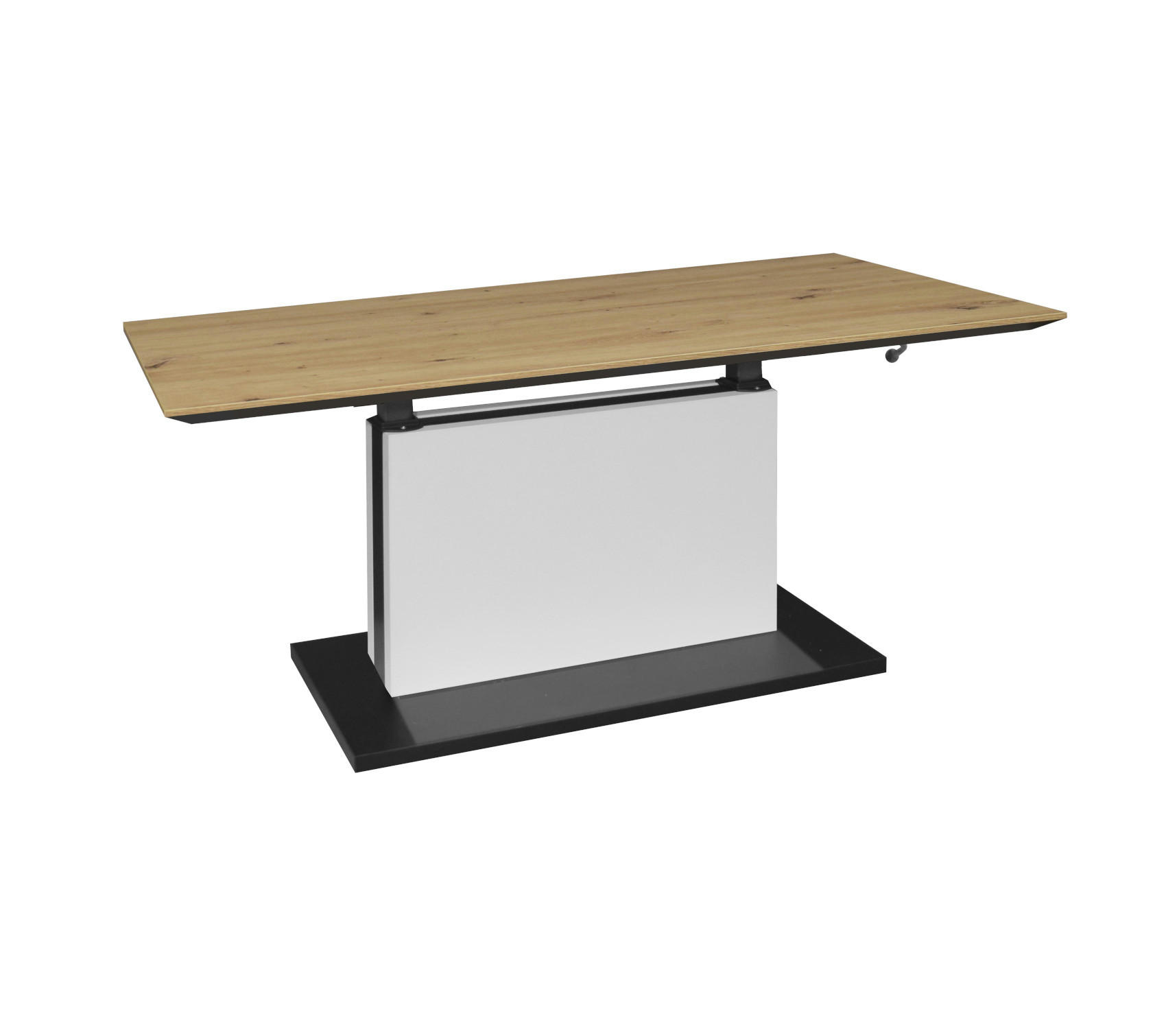 COUCHTISCH Fari Ice White und Asteiche - Weiß, Holzwerkstoff (110/60/69cm)