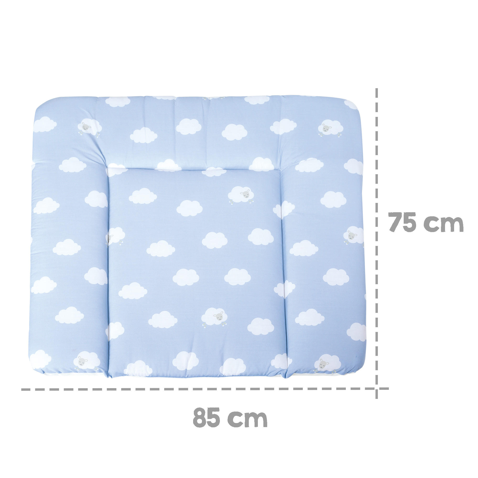 WICKELAUFLAGE Kleine Wolke blau - Hellblau, Textil (85/75cm) - Roba