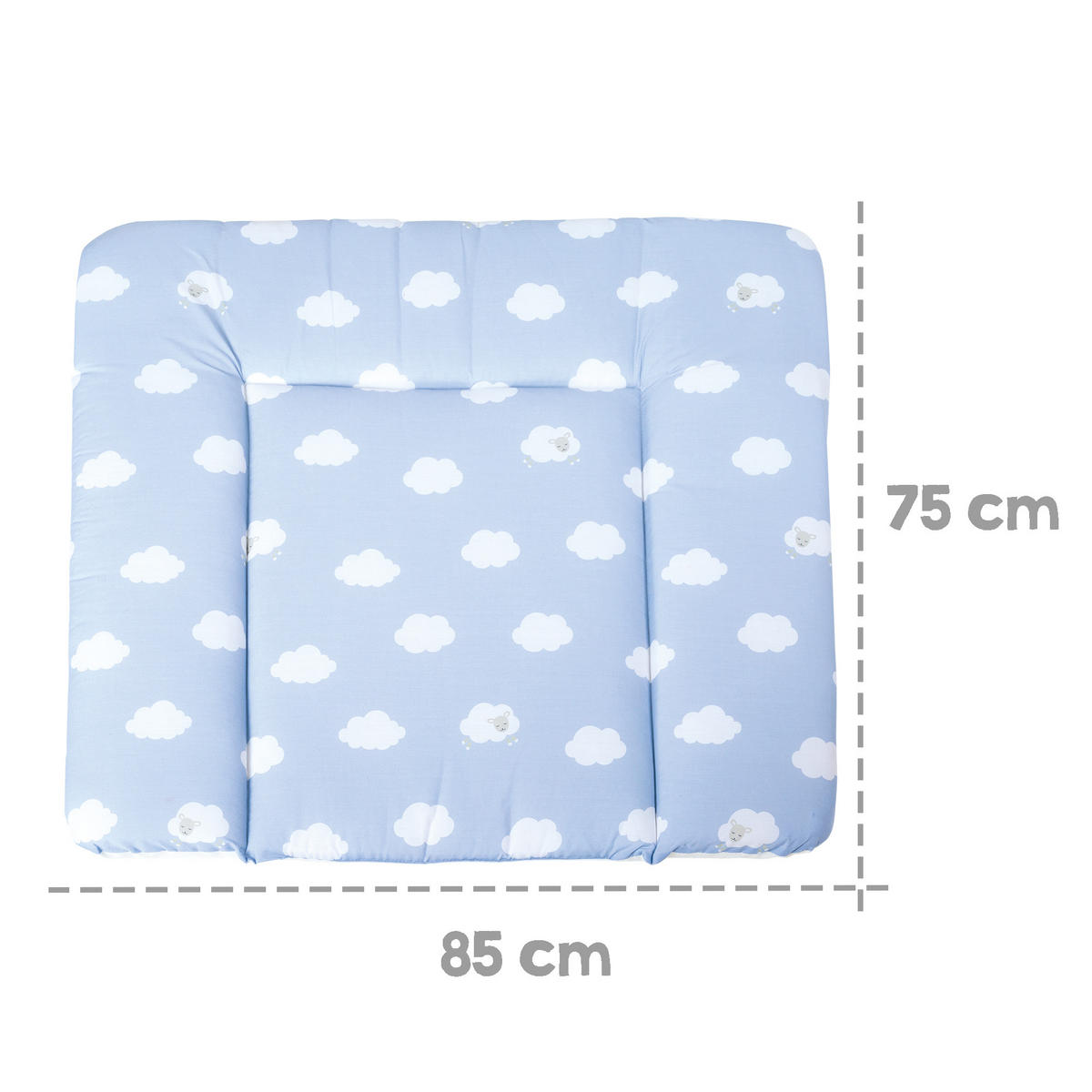 WICKELAUFLAGE Kleine Wolke blau - Hellblau, Textil (85/75cm) - Roba
