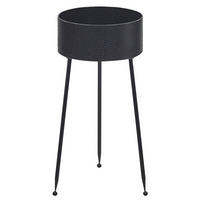 PFLANZENSTÄNDER Metall schwarz 50 cm Leika - Schwarz, Metall (50cm) - Beliani