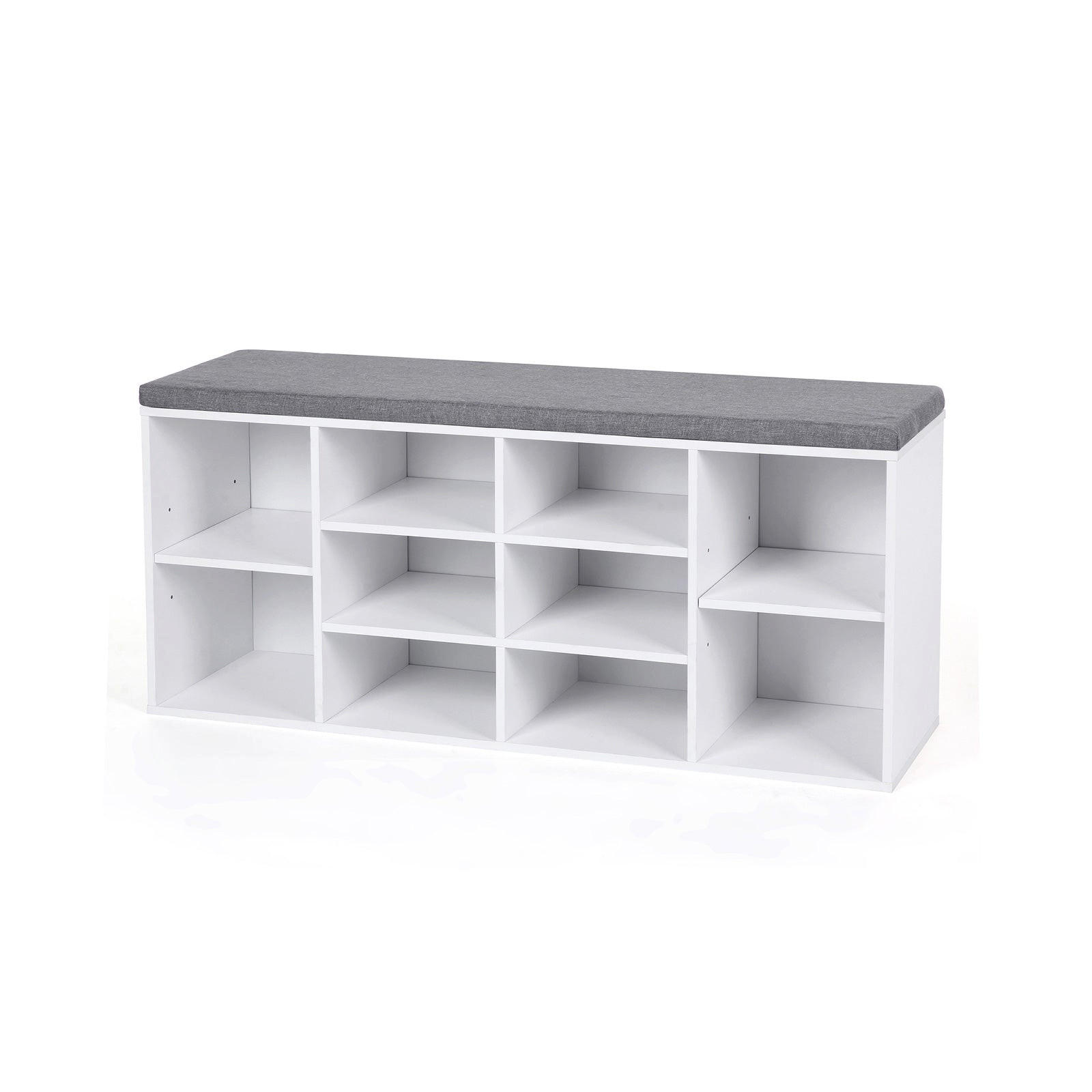 SCHUHBANK - Weiß, Holzwerkstoff (30/48/104cm) - Hansiro