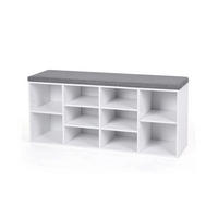 SCHUHBANK - Weiß, Holzwerkstoff (30/48/104cm) - Hansiro