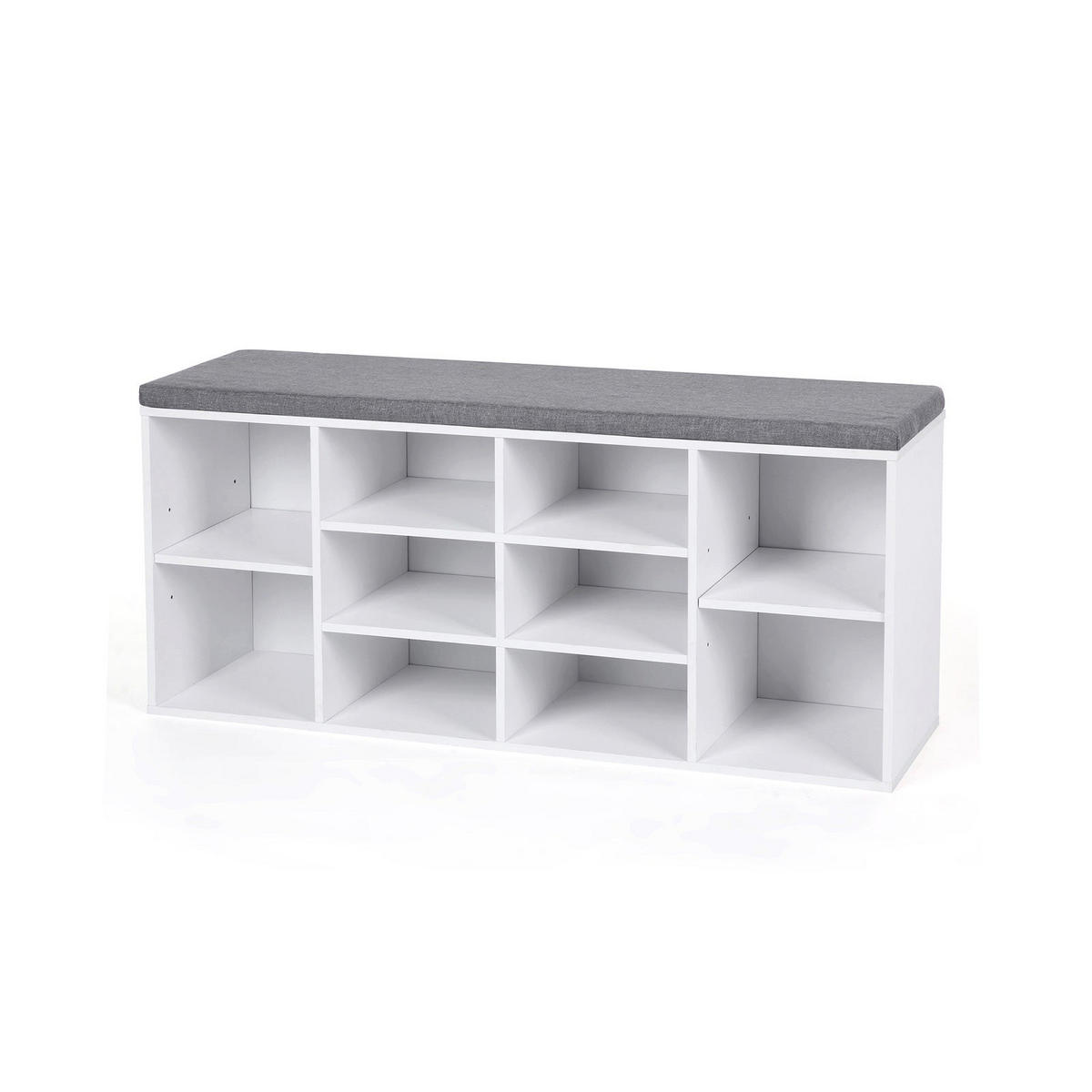SCHUHBANK - Weiß, Holzwerkstoff (30/48/104cm) - Hansiro
