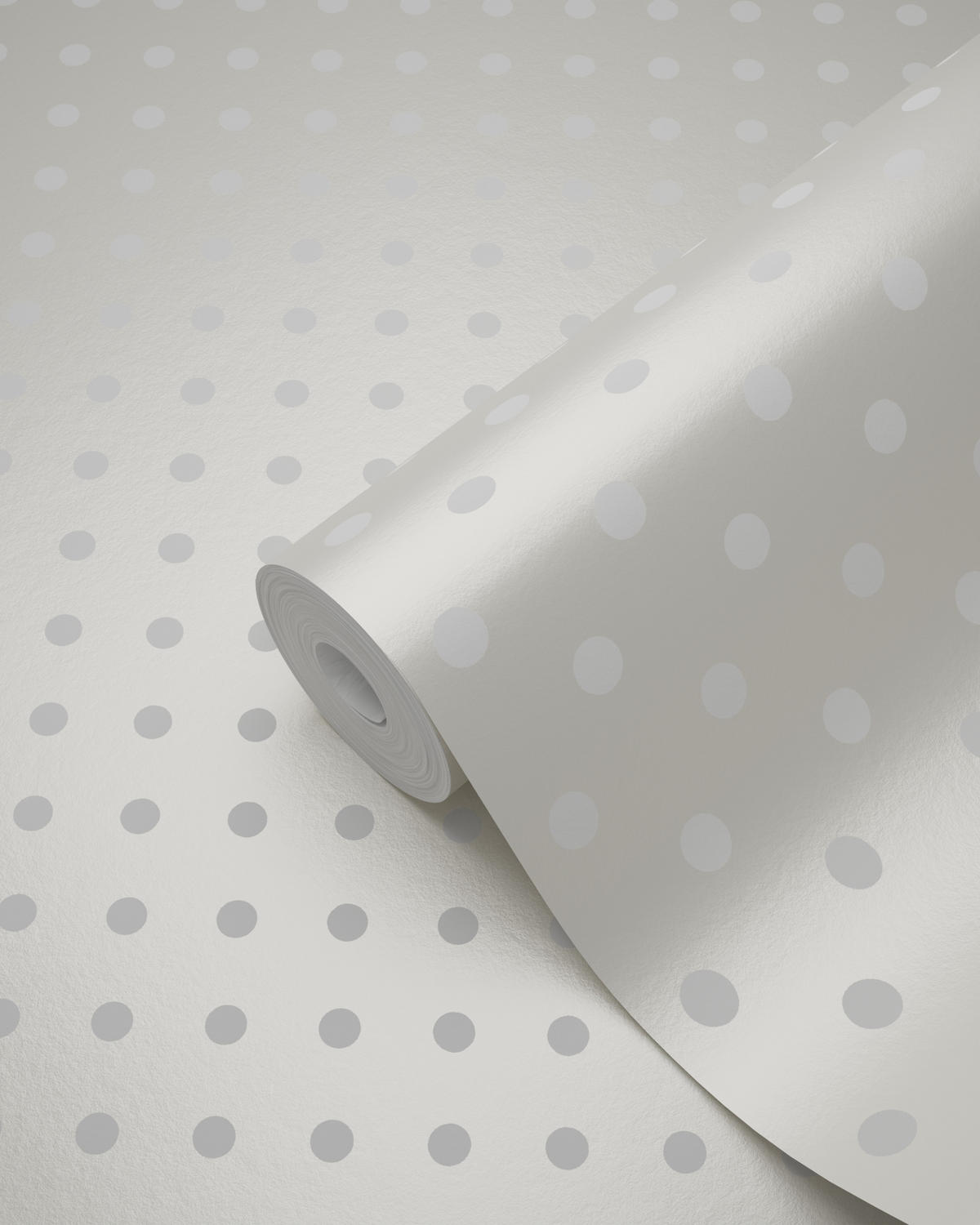 TAPETE Punkte 53 cm x 10.05 m - Grau, Papier (53/1000cm) - Origin Wallcoverings