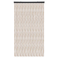 FLAUSCHVORHANG (90x220 cm) Türvorhang in "Meliert Beige-Weiß" - Beige, Kunststoff (90/2/220cm) - Arsvita
