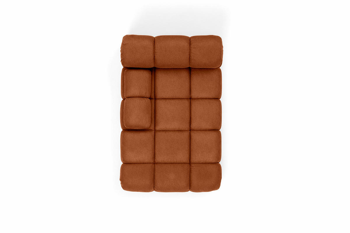 CHAISELONGUE Modular, Veloursstoff Salvador, Braun, Links, Selia - Braun, Holz (95/70/160cm) - Kaiser Möbel
