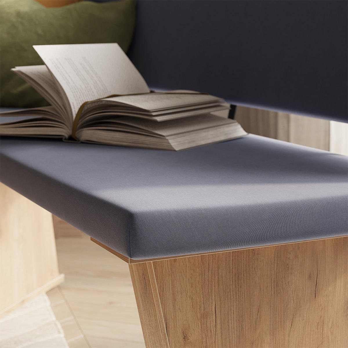 ESSZIMMER-ECKBANK Rivon, Goldkraft Eiche/Anthrazit, 120 x 150 cm Rechte Ecke - Eichefarben/Anthrazit, Holzwerkstoff (120/86/150cm) - Vicco