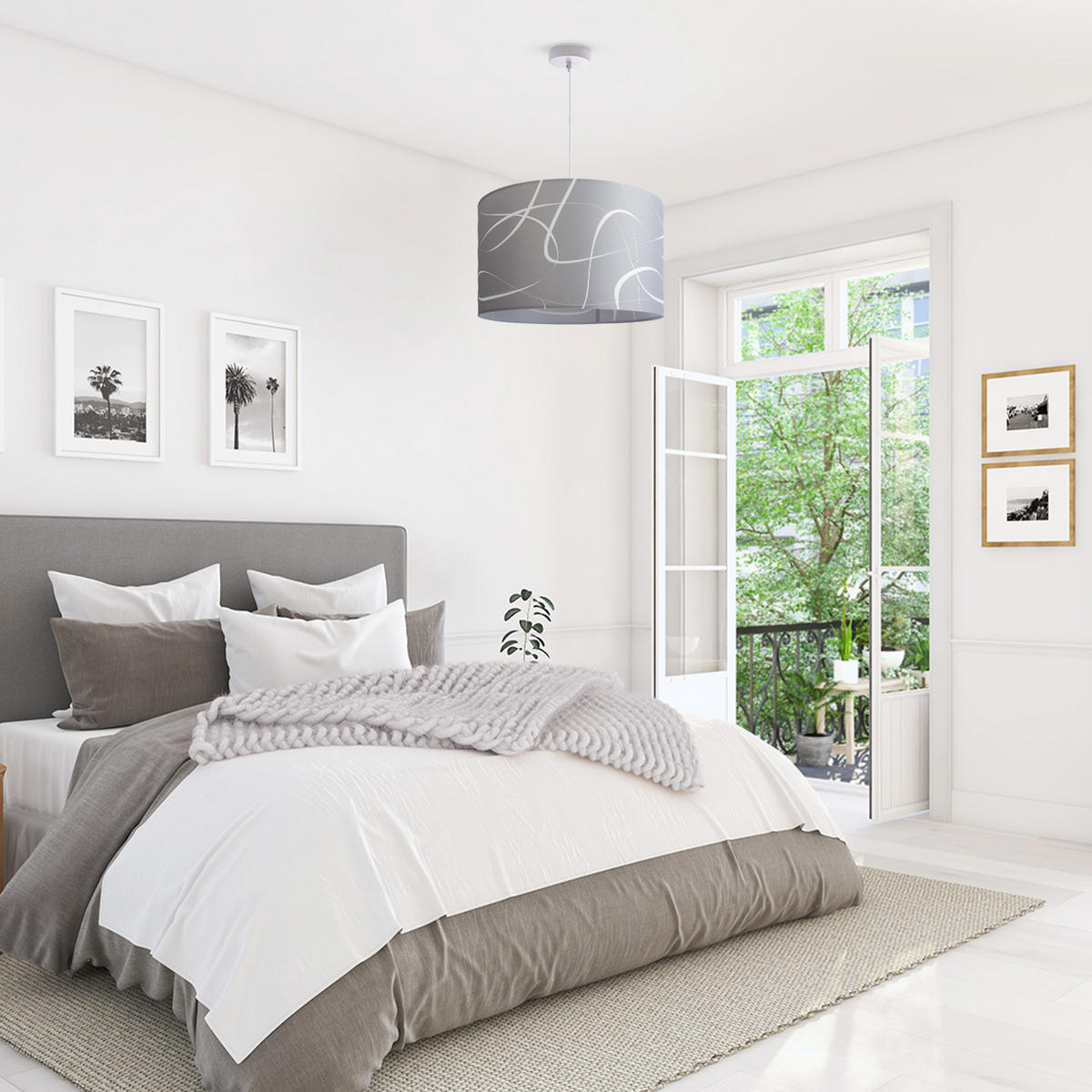 PENDELLEUCHTE Hugo Pd1 Tri 003 - Weiß, Metall (45.5/45.5/27cm) - Paco Home