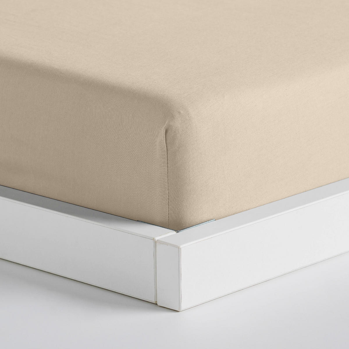 SPANNBETTLAKEN Satinette - Greige, Textil (180/200cm) - home&you