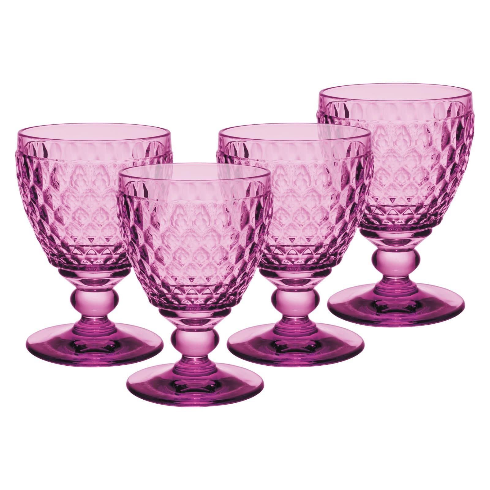 WEISSWEINGLÄSER Boston Coloured Berry 230 ml 4er Set - Pink, Glas (0.23L) - Villeroy & Boch