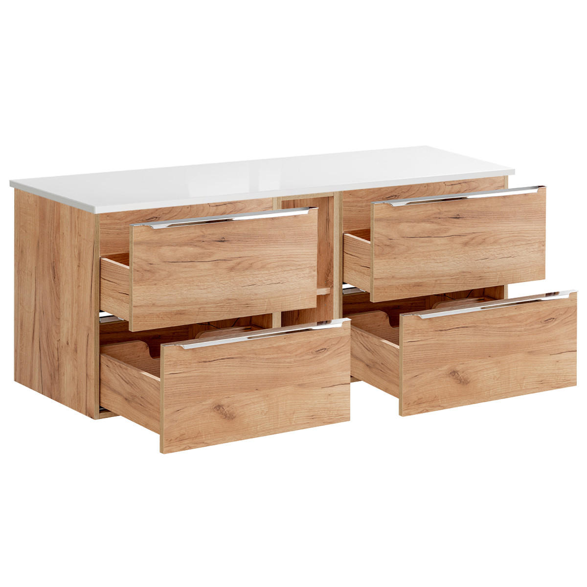 WASCHTISCHUNTERSCHRANK 140.4cm April Holz - Braun, Holzwerkstoff (140.4/59/46cm) - Petits-meubles