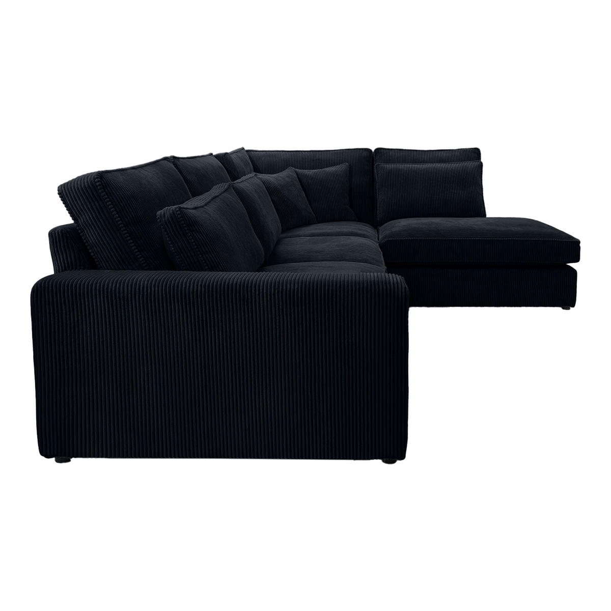 ECKSOFA CAMBO Ohne Schlaffunktion, Schwarz - Schwarz, Textil (314/224cm) - Fedve