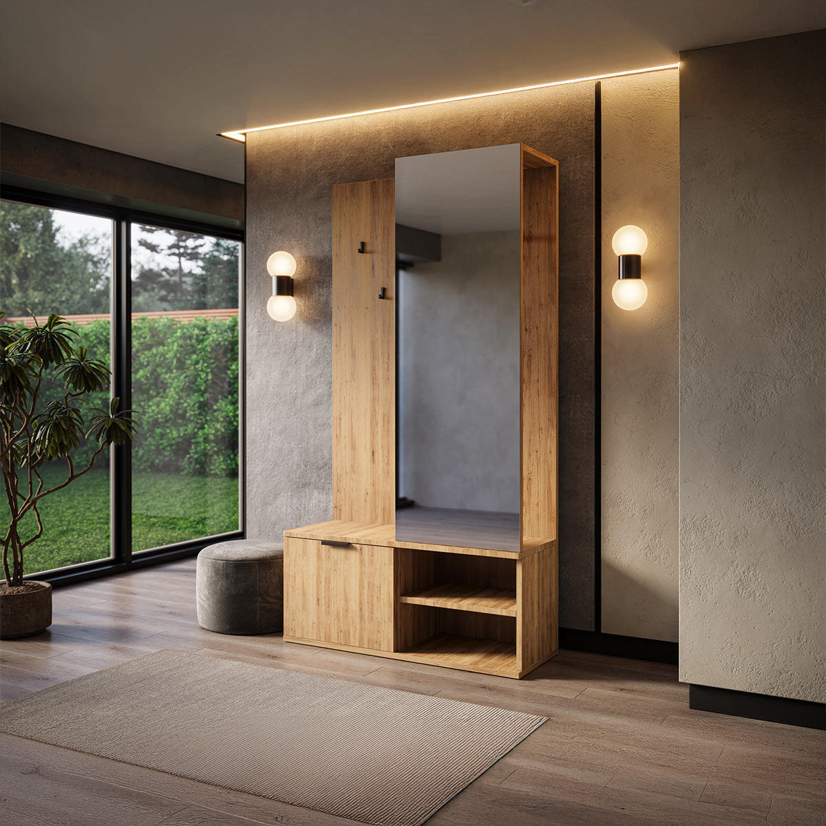 VITRINE Ondine Holz - Braun, Holzwerkstoff (100/180/35cm) - Petits-meubles