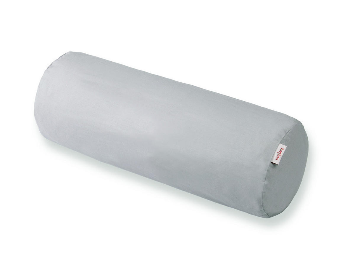 NACKENROLLENBEZUG Basic 100% Baumwolle grau 40/15 cm - Grau, Textil (15/40cm) - beties Heimtextil