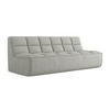 3-SITZER SOFA Strukturstoff Stoff Grau - Hellgrau/Schwarz, Kunststoff/Textil (210/75/93cm) - Makamii