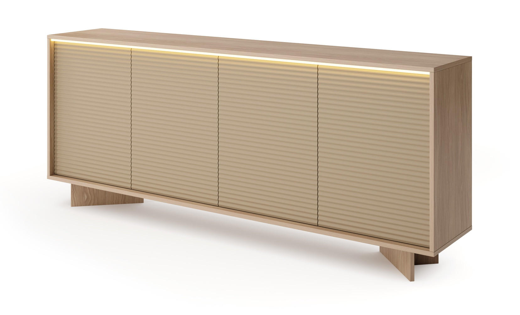 Emporius Kommode Cappuccino 204x84x40 cm