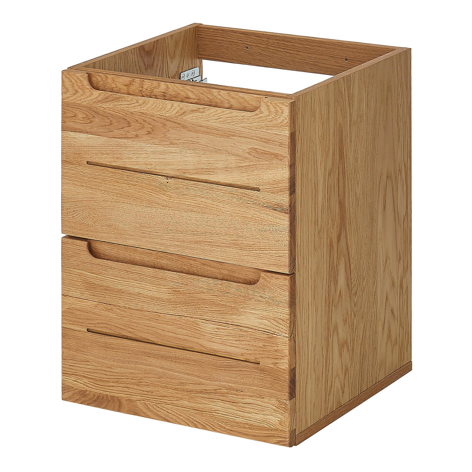WASCHTISCHUNTERSCHRANK - Eiche teilmassiv - Eichefarben, Holz/Holzwerkstoff (42/54/42cm) - home24