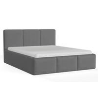 POLSTERBETT FOXY 160/200 in Boucle Grau - Grau, Holz/Holzwerkstoff (160/200cm) - Deine Möbel 24