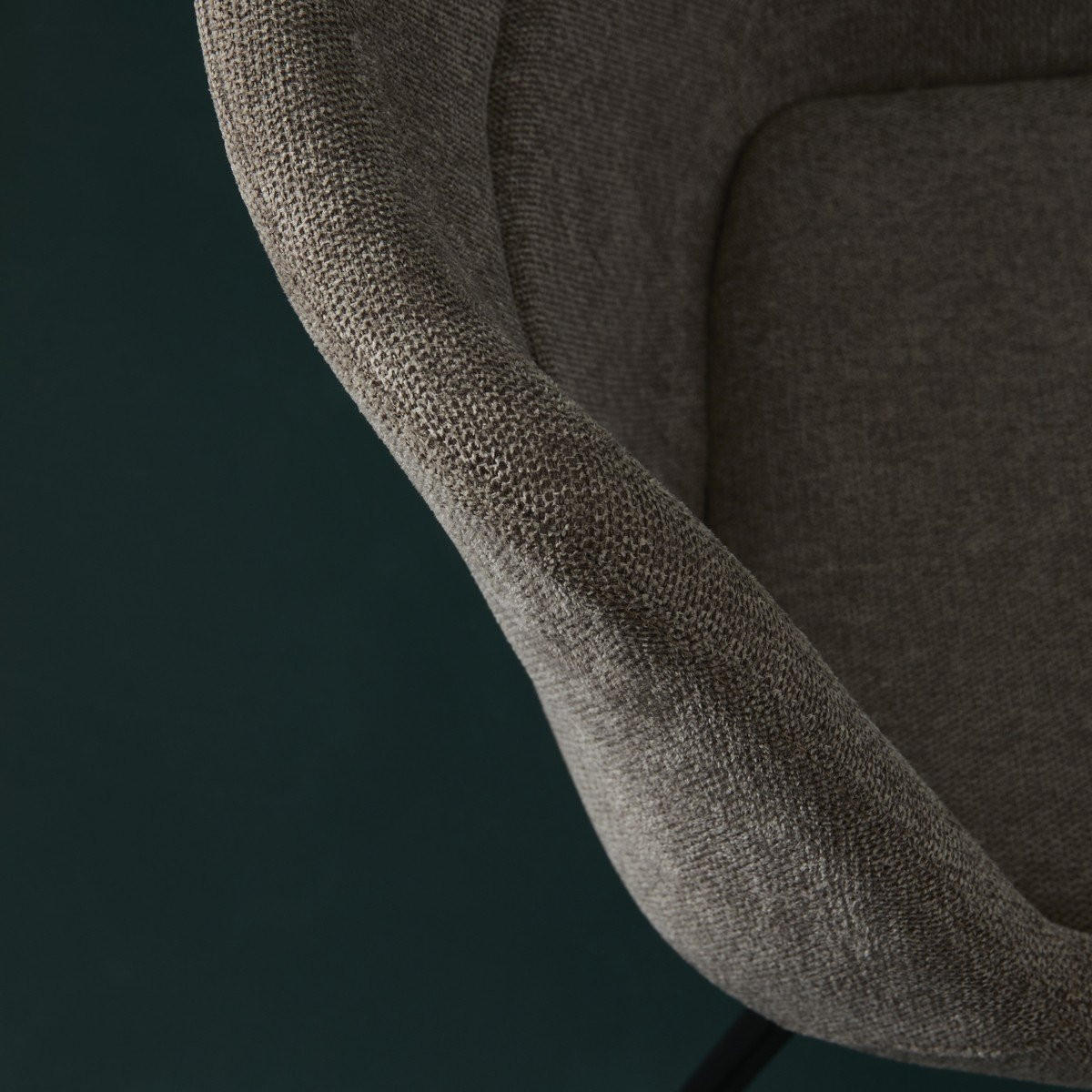 BRIDGE-SESSEL (Set aus 2) aus taupefarbenem stoff - colombe 64/58/79 cm - Beige, Metall (58/79/64cm) - Signature