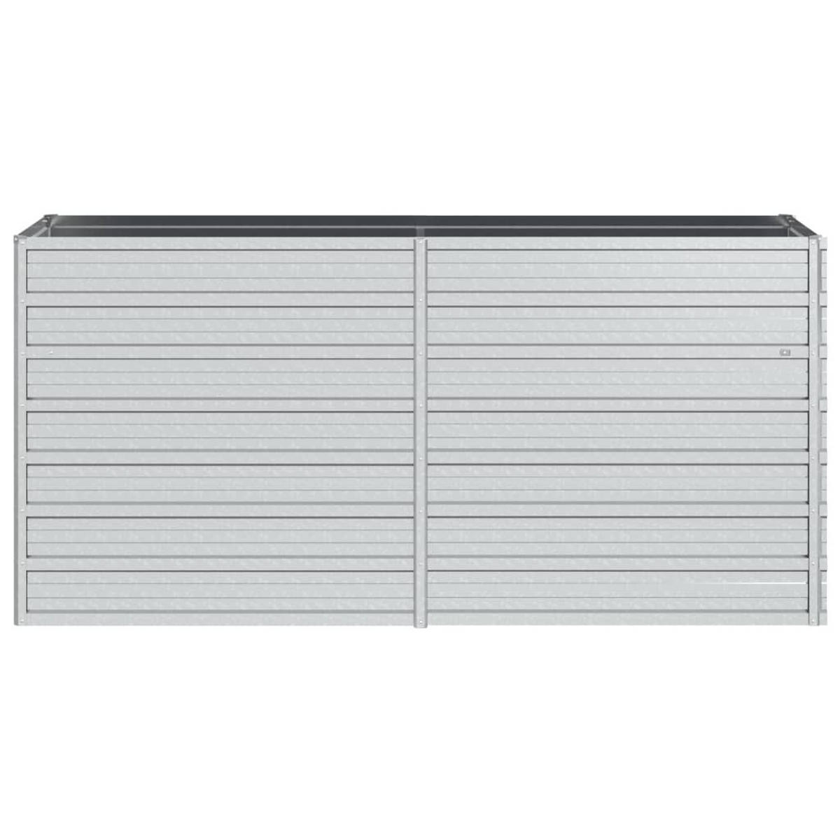 HOCHBEET für Garten OSKAR Silber 160x40x77 cm Metall - Silberfarben, Metall (160/77/40cm) - DELUKE