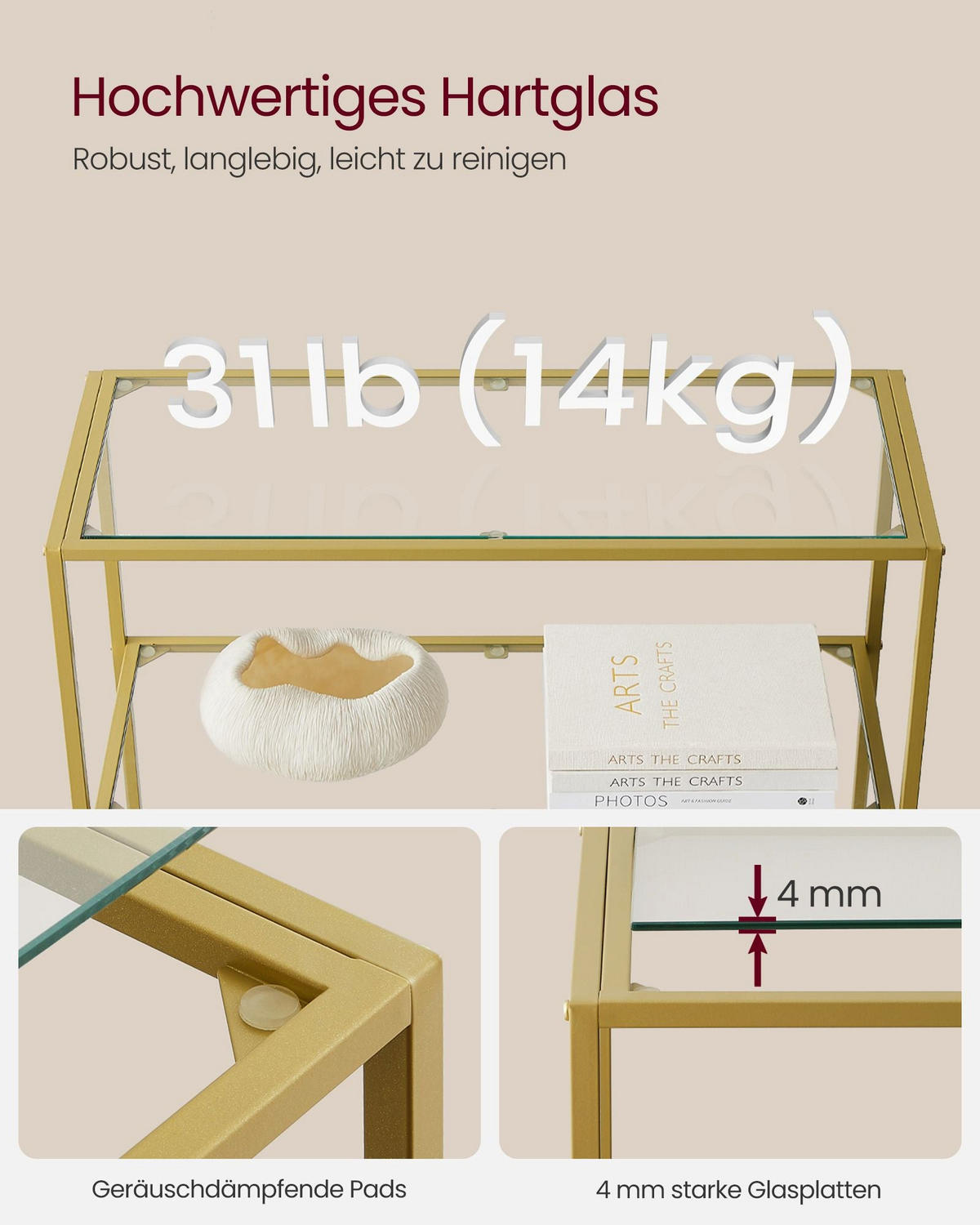 BADREGAL DHAKA - Transparent, Glas (80/177.3/30cm) - Hansiro