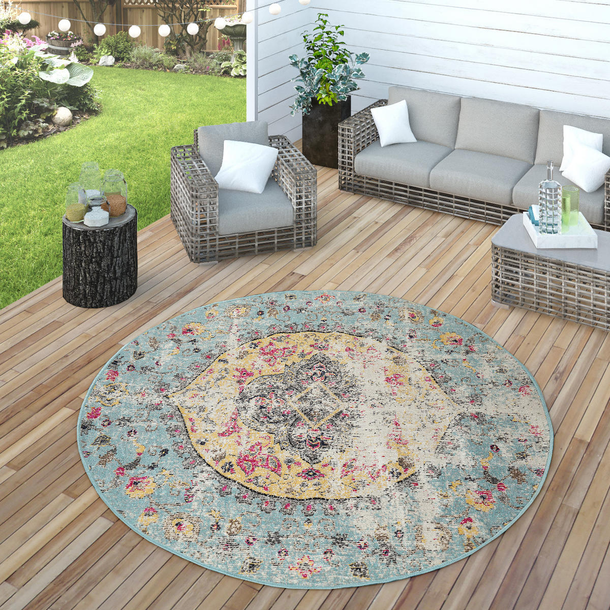 OUTDOORTEPPICH 200/200 cm Artigo 401 - Multicolor, Textil (200/200cm) - Paco Home