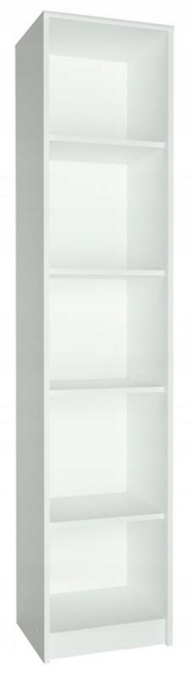BÜCHERREGAL R1 Weiß 39/35/180 cm Offener Schrank - Weiß, Holzwerkstoff (39/180/35cm) - Matkam Möbel