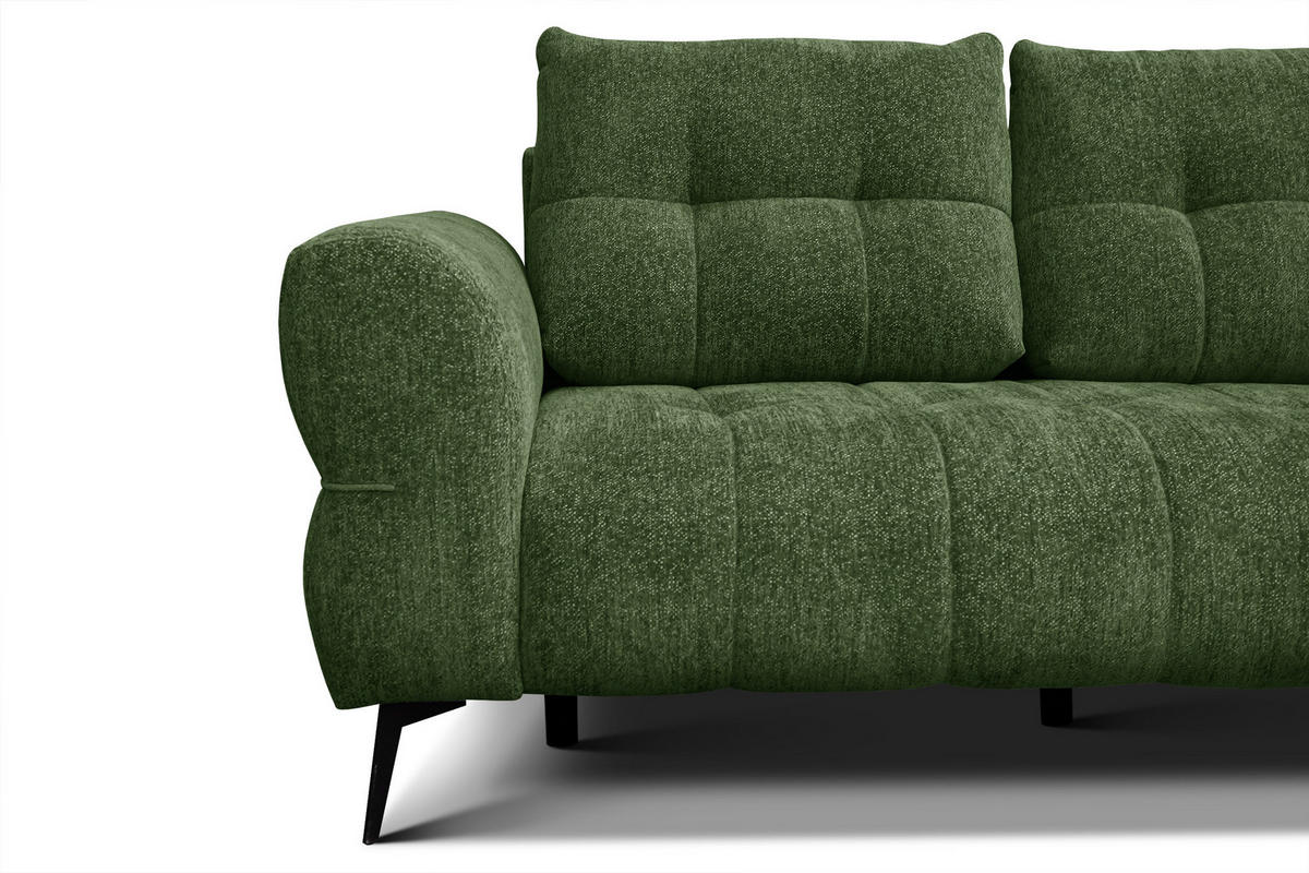 SOFA SALVINI 2,5-Sitzer, dunkelgrün - Dunkelgrün, Holz/Textil (206/88/99cm) - Courtois Laville