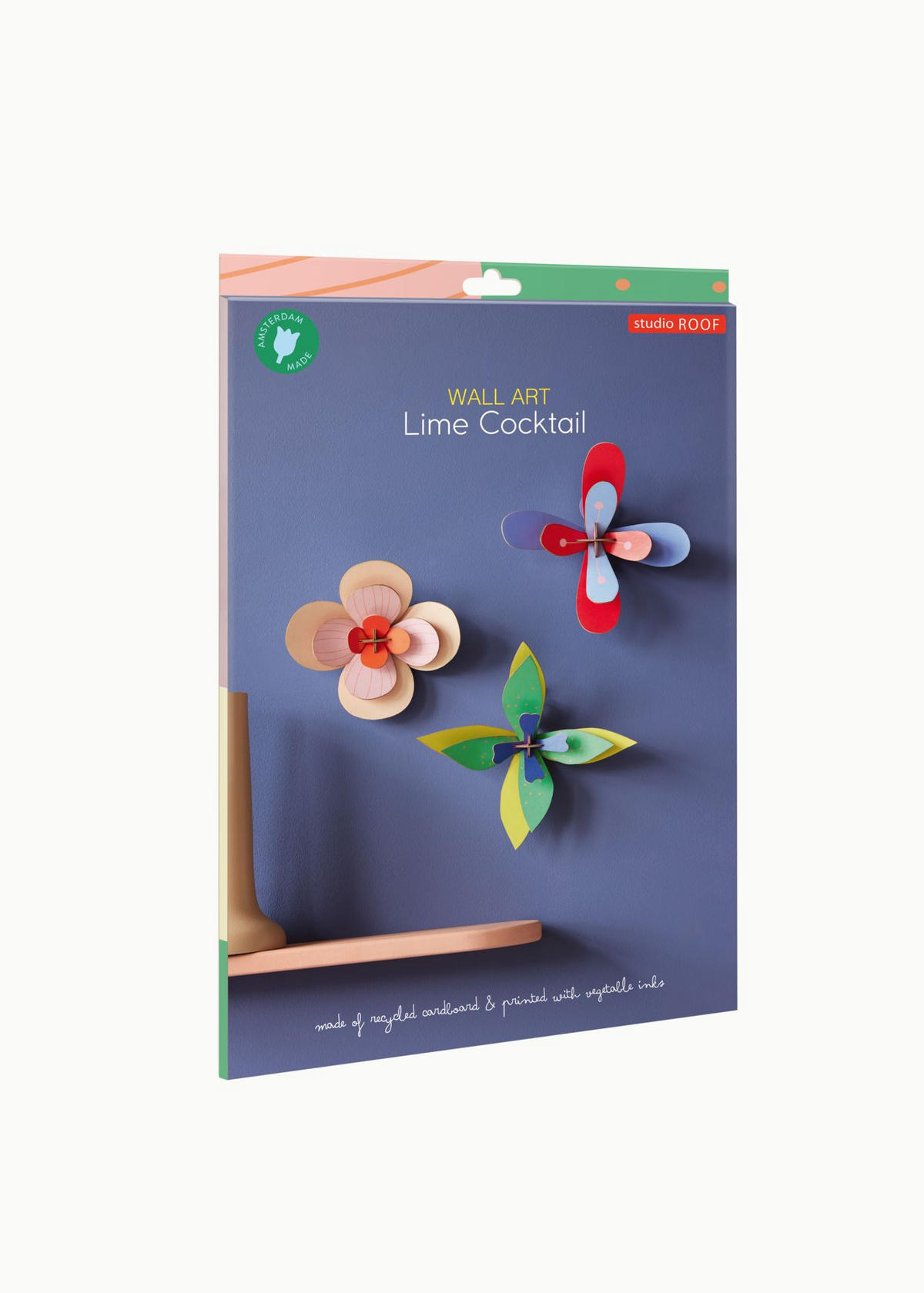 WANDDEKO Zarte Blumenwerk 5.3/19.1 cm - Multicolor, Wellpappe (5.3/19.1/19cm) - KUNSTLOFT