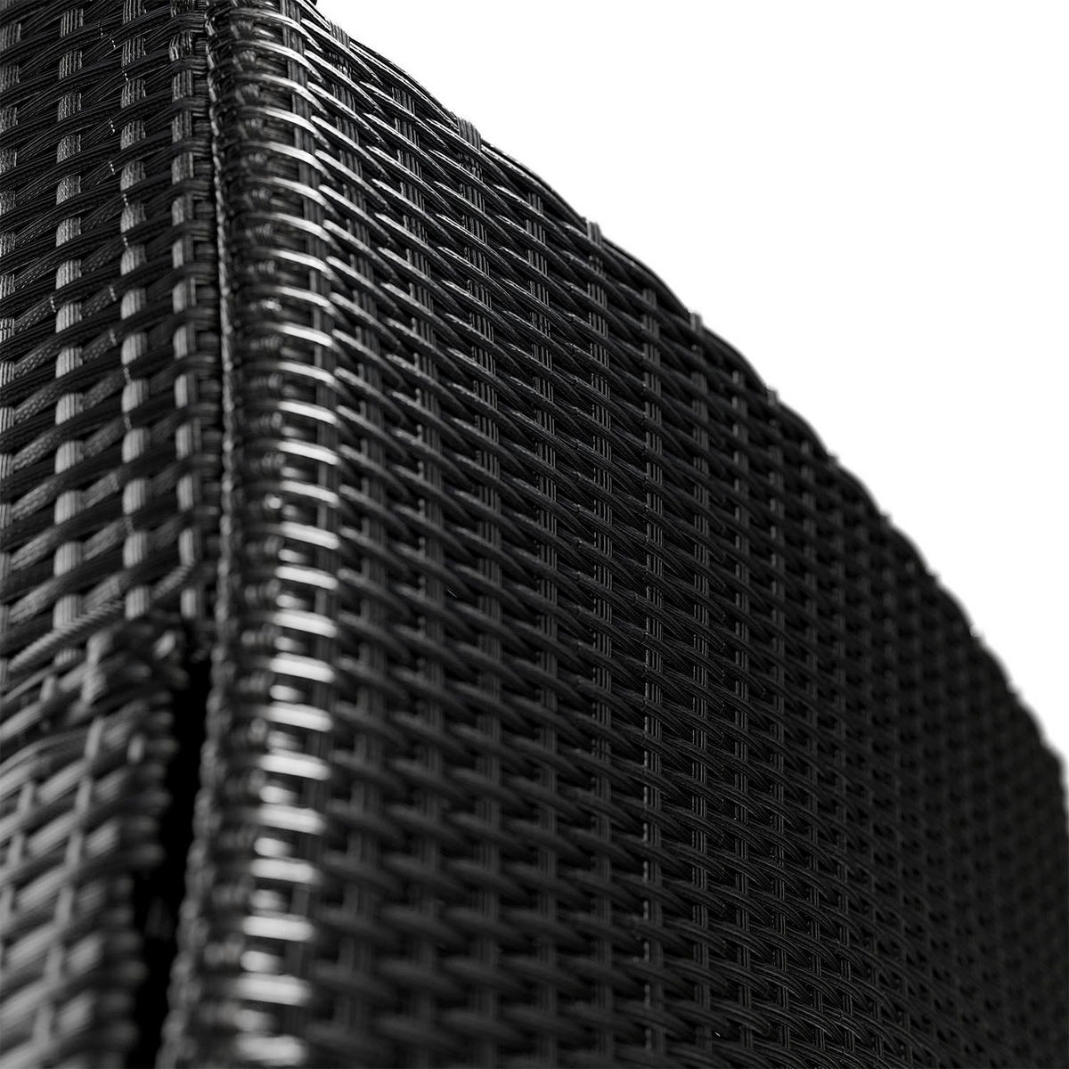 GARTENSET Fort Myers schwarz / dunkelgrau inkl. Abdeckung - Dunkelgrau/Schwarz, Kunststoff/Metall - Juskys