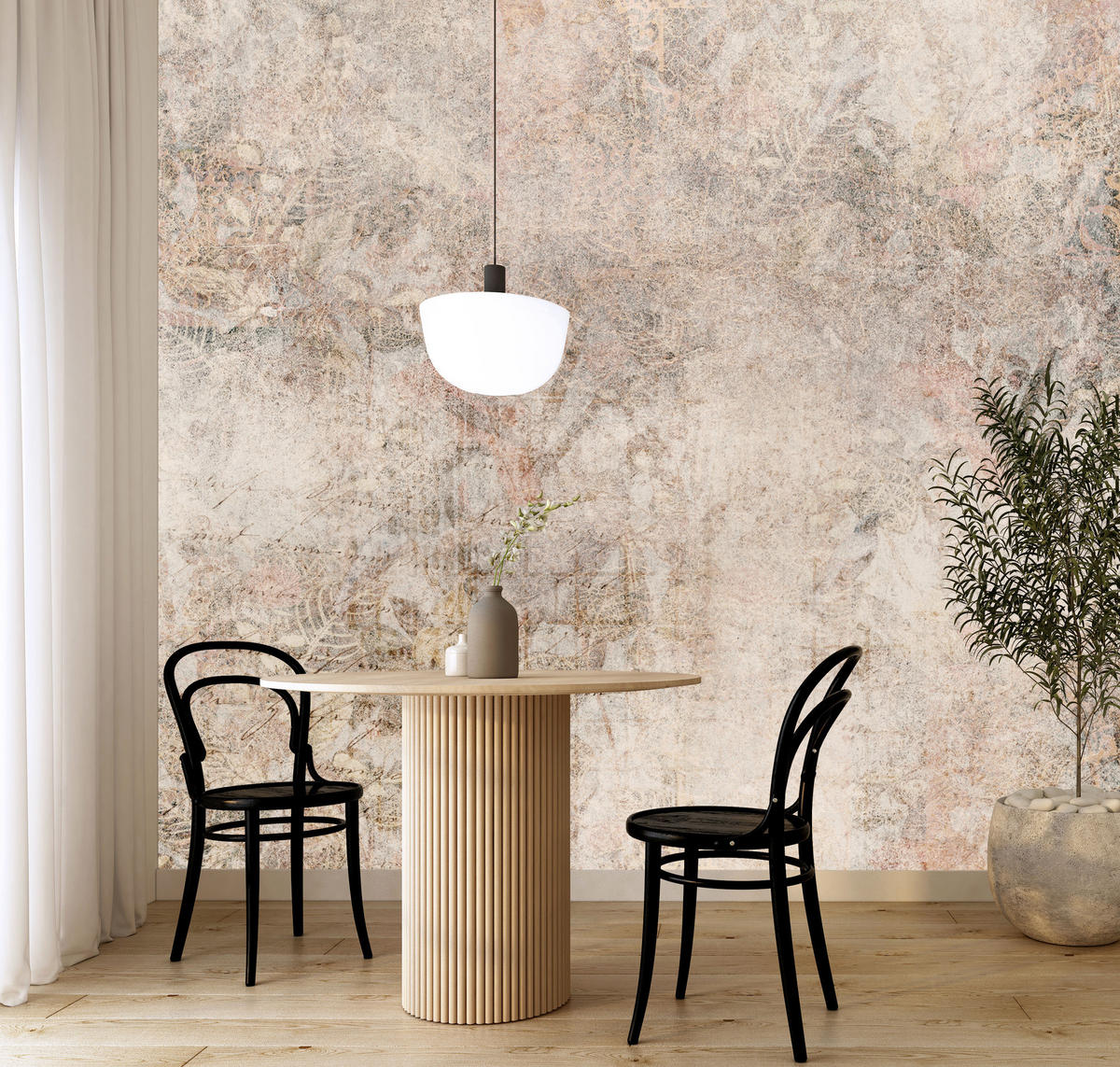 FOTOTAPETE Abstraktion Mosaik Ornamenten Beton 450x315 - Beige/Braun, Papier (450/315cm) - Muralo