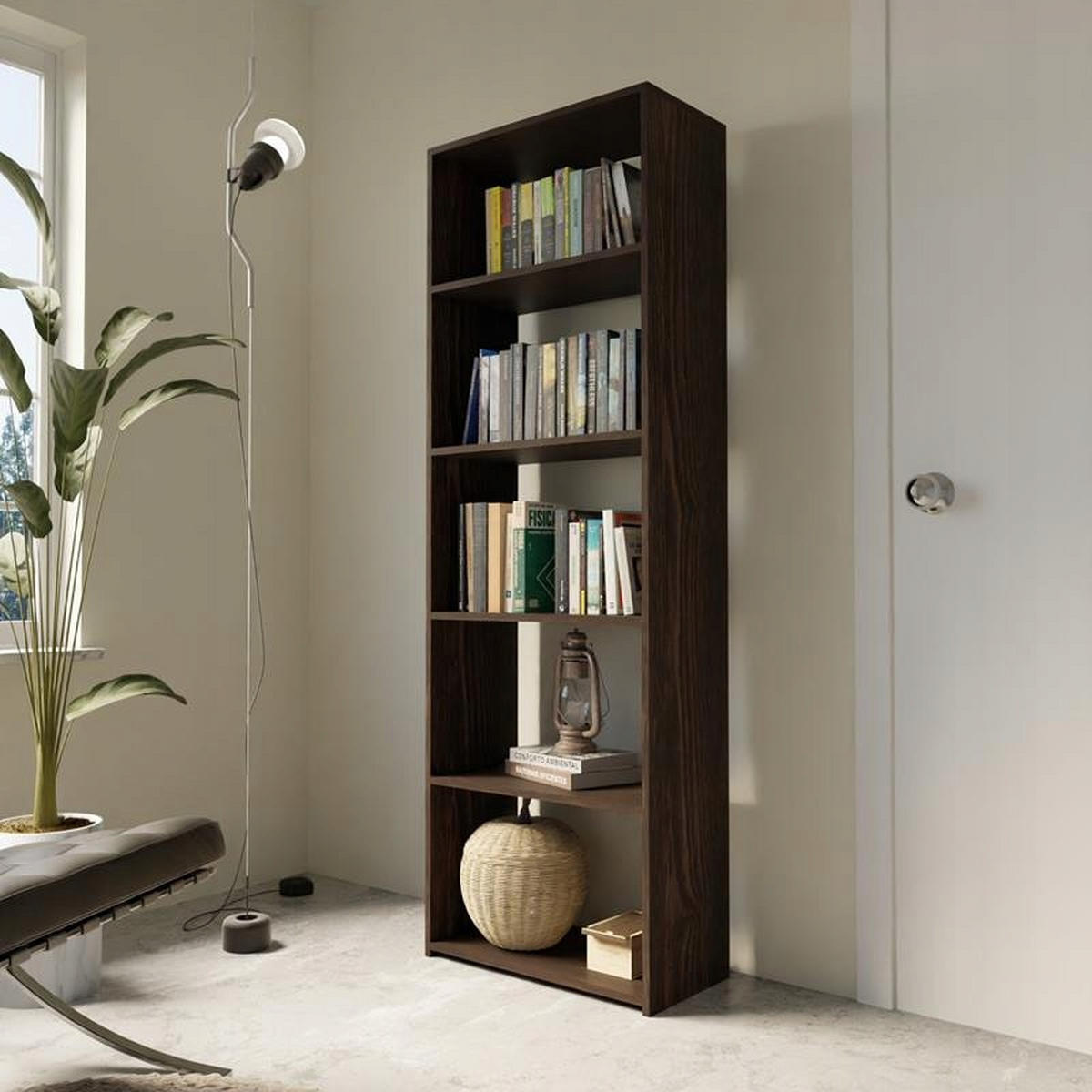 BÜCHERREGAL 60/30 EX3 Wenge 60/30/180 cm - Wengefarben, Holzwerkstoff (60/180/30cm) - Matkam Möbel