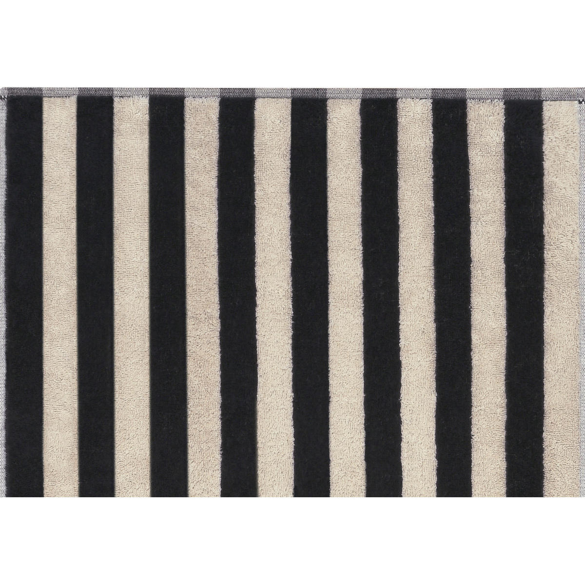 HANDTÜCHER BOLD STREIFEN 6277 SCHWARZ/BEIGE - 93 - Schwarz, Textil (50/100cm) - Cawoe