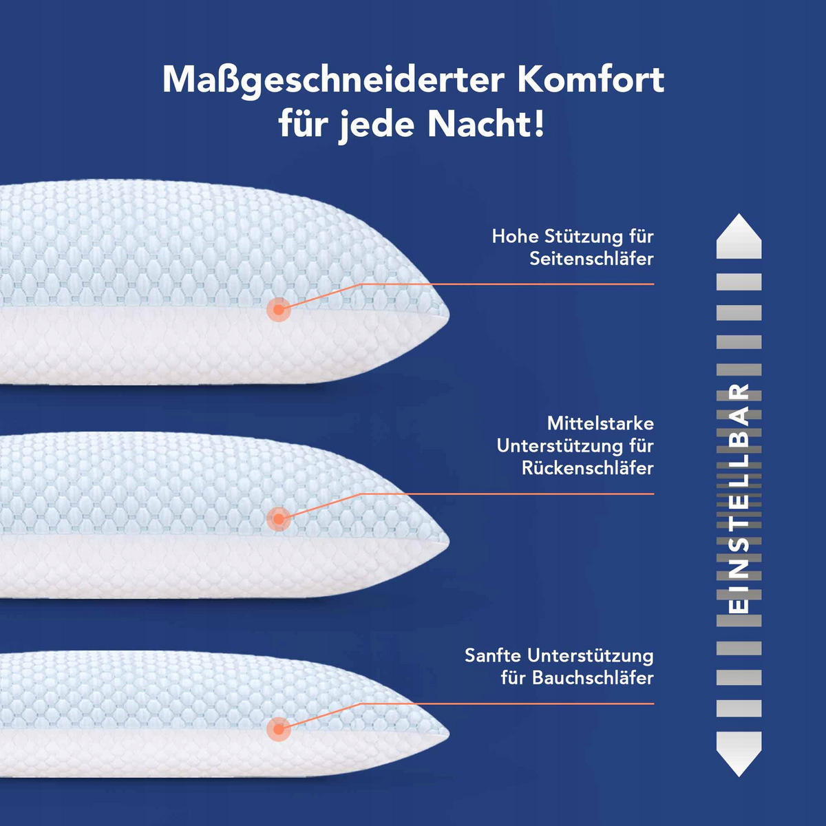 WOLKENKISSEN 70x50 - Weiß, Textil (70/50cm) - KomfortKissen
