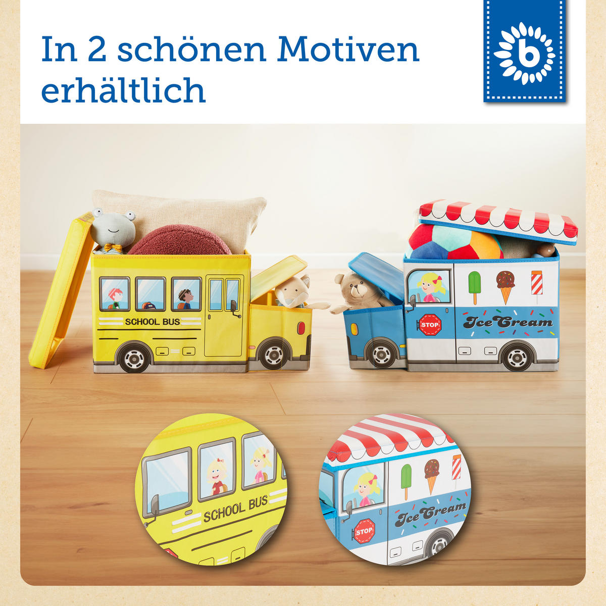 AUFBEWAHRUNGSBOX mit Deckel Kinder Icecr - Multicolor, Kunststoff (26.5/55cm) - Bieco Spielwaren