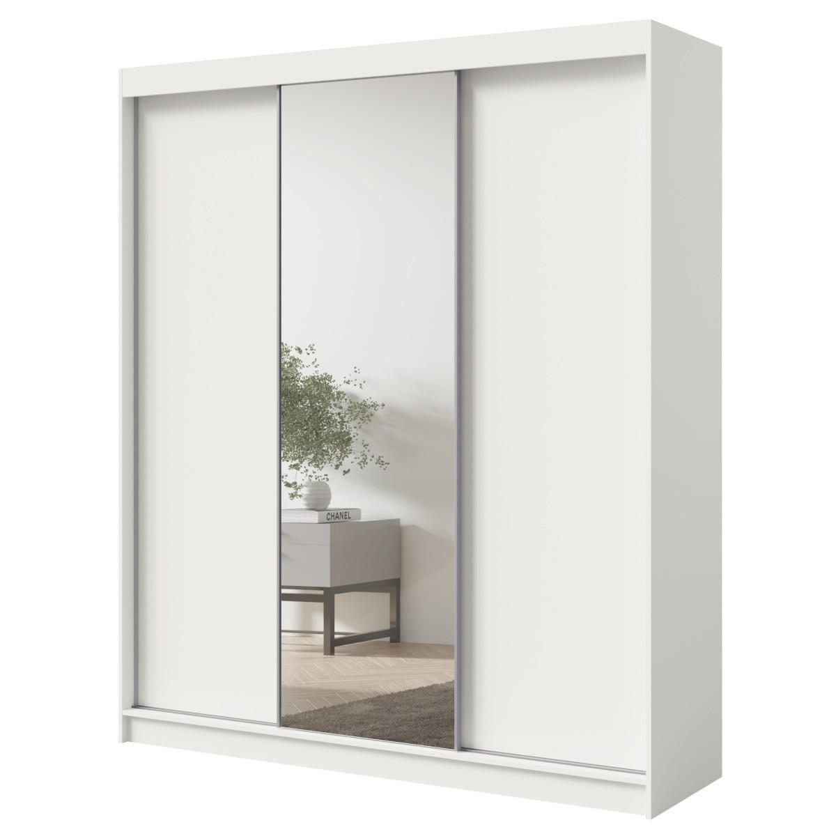 mzm24 Schwebetürenschrank Weiß 200x236x60 cm