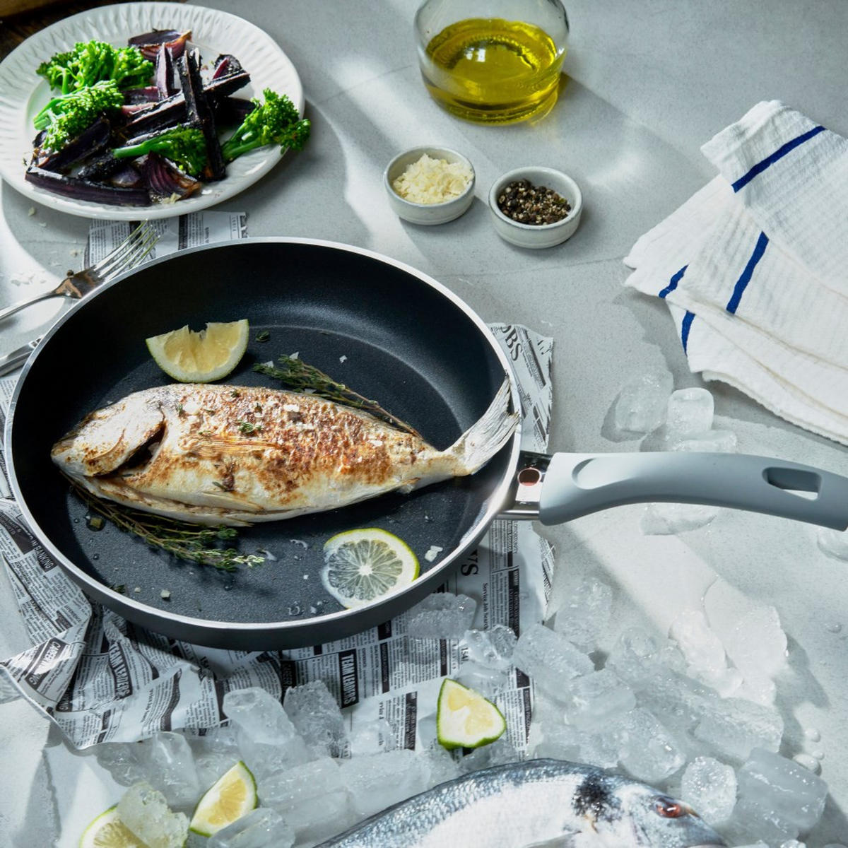 PFANNE Schwarz 45/29/12 cm 750030540 - Schwarz, Metall (28cm) - Ballarini