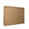 SCHWEBETÜRENSCHRANK 200/250/62 3-türig - Silberfarben/Eiche Artisan, Holz/Kunststoff (250/200/62cm) - MÖBEL KRYSPOL