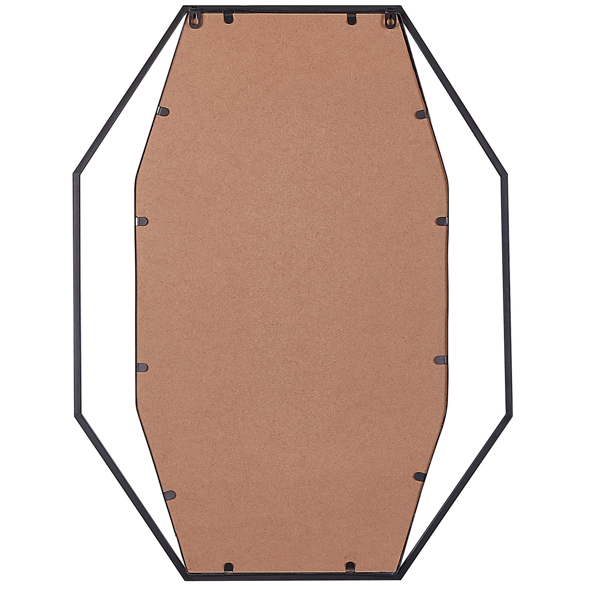 WANDSPIEGEL graphitgrauachteckig 80/60 cm Nire - Grau, Metall (60/80/3cm) - Beliani