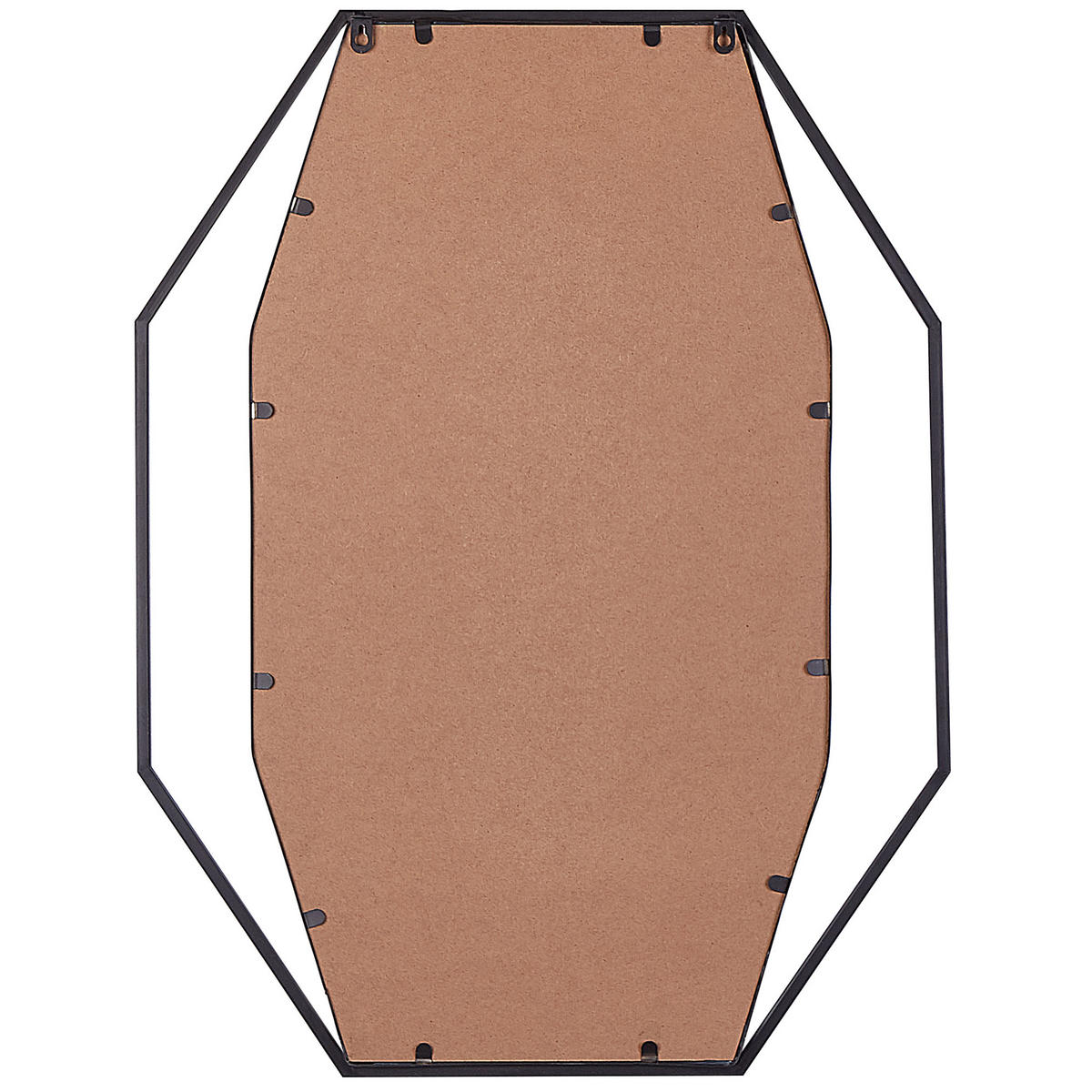 WANDSPIEGEL graphitgrauachteckig 80/60 cm Nire - Grau, Metall (60/80/3cm) - Beliani