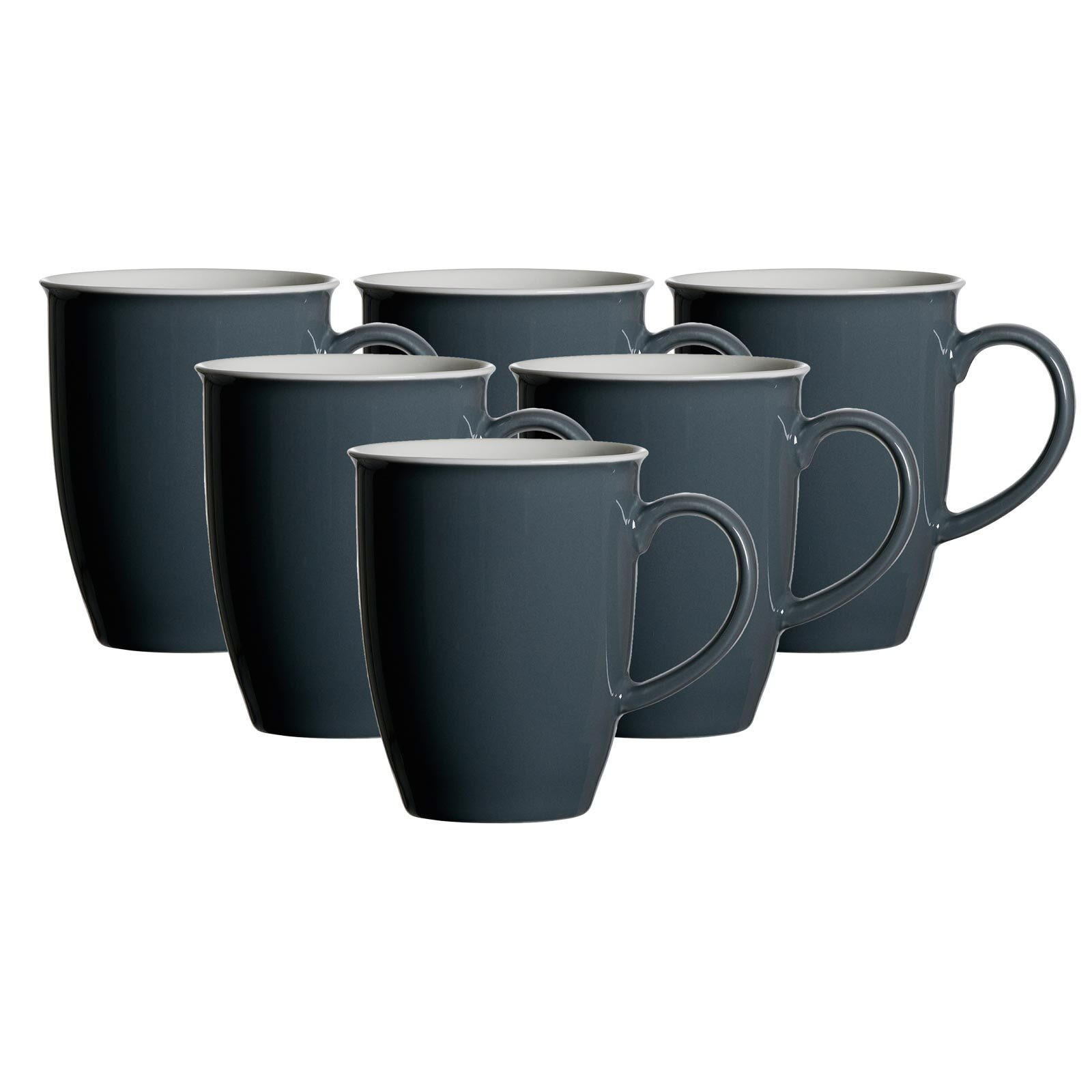 KAFFEEBECHER Doppio Anthrazit 320 ml 6er Set - Anthrazit, Keramik (0.32L) - Ritzenhoff Breker