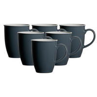 KAFFEEBECHER Doppio Anthrazit 320 ml 6er Set - Anthrazit, Keramik (0.32L) - Ritzenhoff Breker