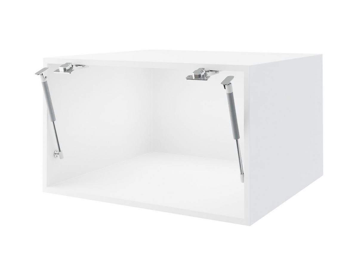 KLAPPHÄNGESCHRANK Kvantum W6B/40 Graphit Matt / Weiß Matt 40 / 59 / 36cm - Graphitfarben/Weiß, Holz/Holzwerkstoff (40/36/59cm) - Feldmann-Wohnen
